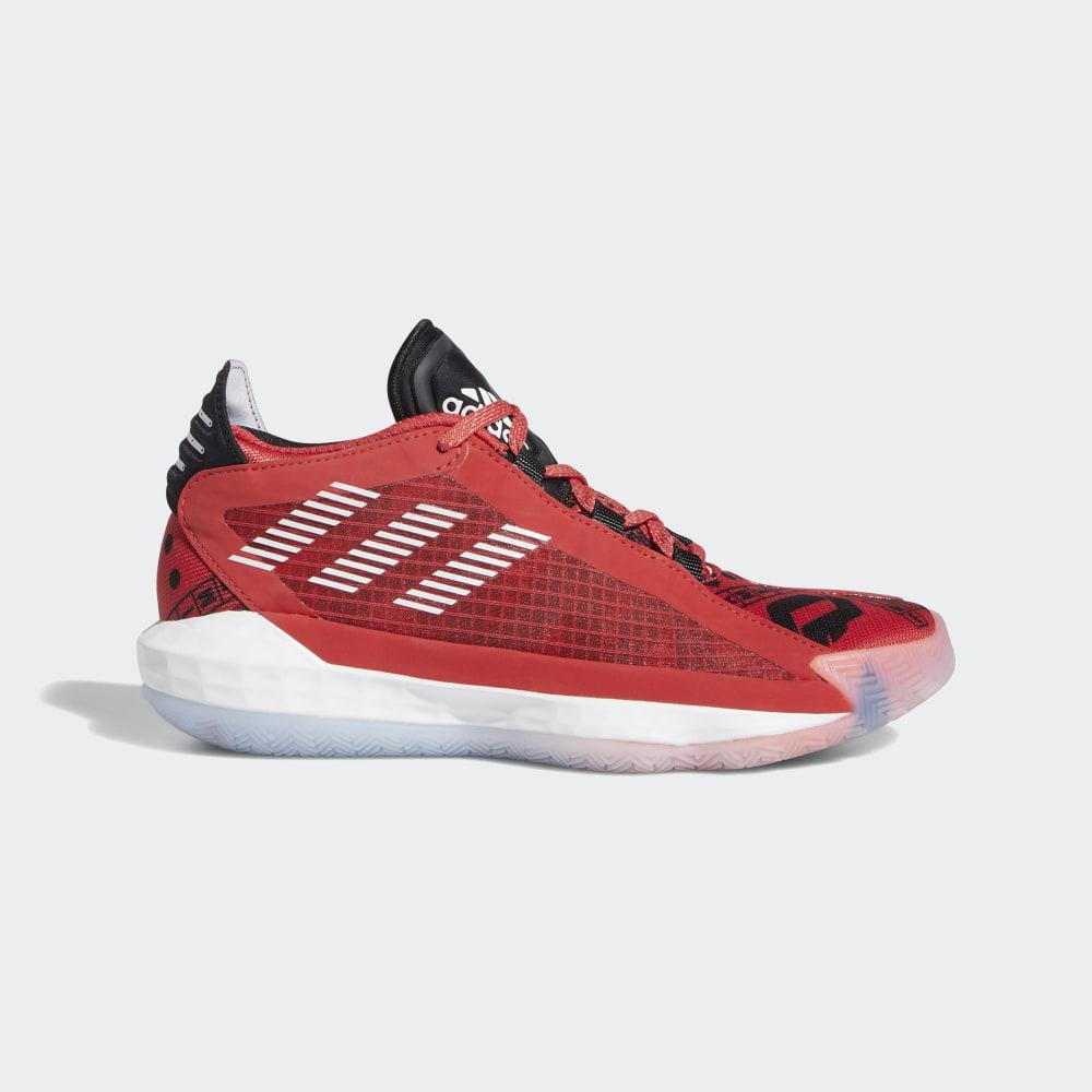 Adidas Boys' Dame 6 Geek Up Basketball Shoes Red/Grey/Red Ireland FW4341